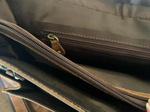 Aged Genuine Leather Briefcase