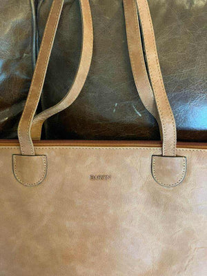 Buffed Leather Shoulder Bag - Tan
