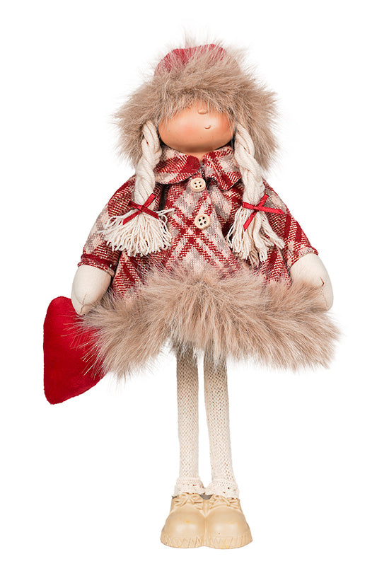 Faith Red Plaid Standing Girl 50cm