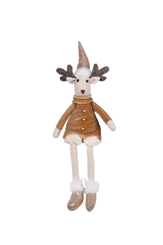 Aurelius Velvet Sitting Deer Boy Gold