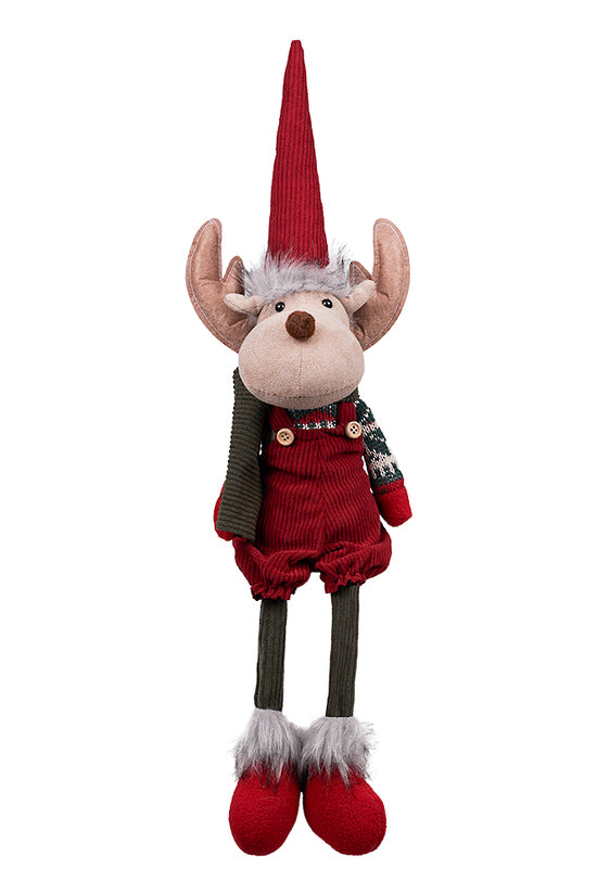 Rudi Red/Green Sitting Deer Boy 55cm
