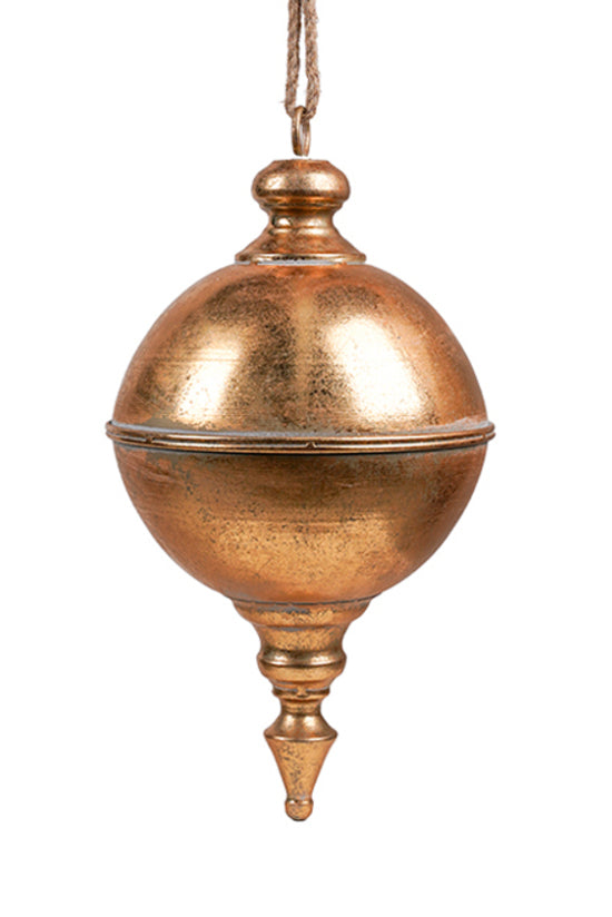 Over-sized Antique Gold Metal Finial Hanging Decor - Large