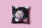 'DAHLIA DREAM // THE DARKNESS' SILK VELVET CUSHION COVER - Tilly and Tiffen 