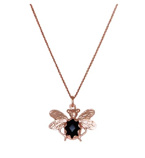 Simply Italian - Black Bee Gemstone Pendant