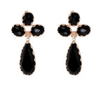 Simply Italian - Black Triple Drop Earrings