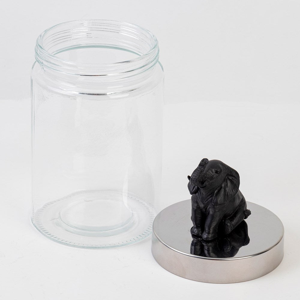 Elephant Glass Jar