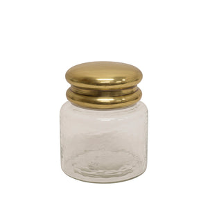 Hammered Glass Short Cannister - Tilly and Tiffen 