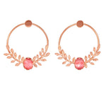 Simply Italian - Pink Stone Wreath Earrings