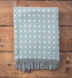 Sage Spot Lambswool Throw - Tilly and Tiffen 