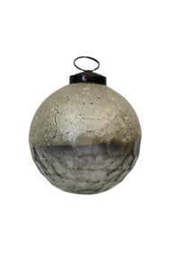 Champagne Faceted Glass Bauble 10cm